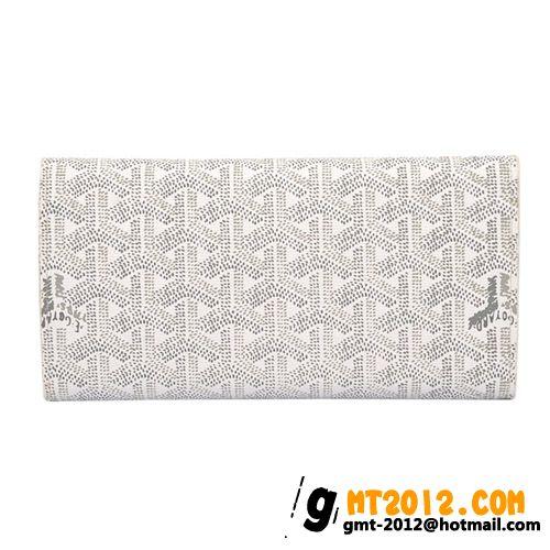 GOYARD ゴヤールスーパーコピー 三つ折り長財布 ホック ホワイト GOYARD-086